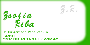 zsofia riba business card