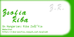 zsofia riba business card